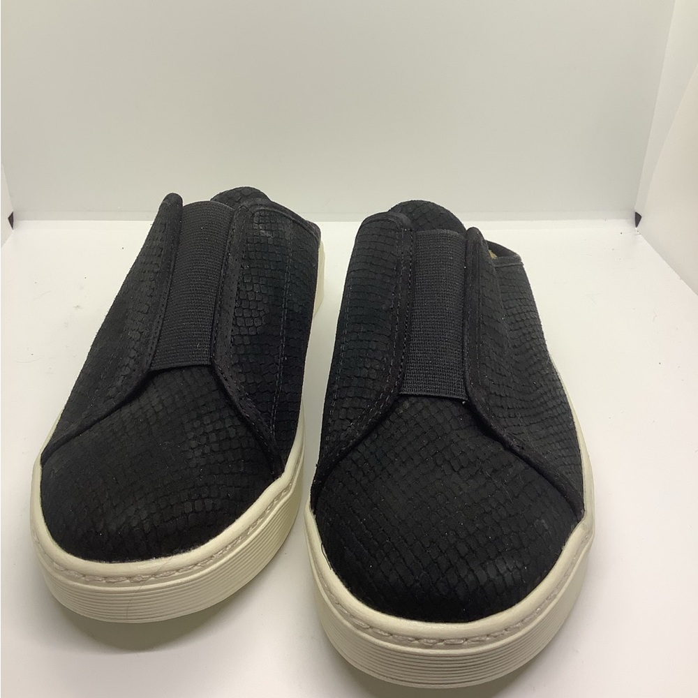 🎁Sofft Black Textured Slip-On Mules Suede🎁 Leather Sz 9.5